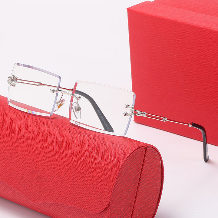 Ladies stylish square sunglasses with luxurious metal accents Bowlift