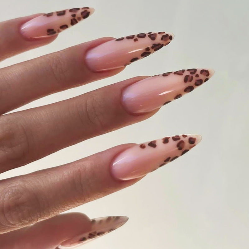 Premium Artistic Leopard Print Press-On Nails Bowlift