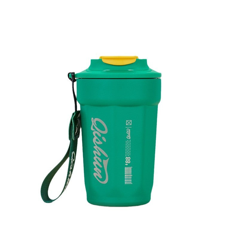Ladies practical insulated drinking cup with carry strap Bowlift