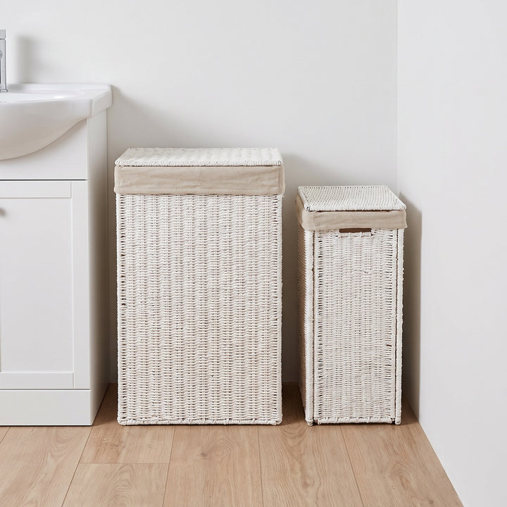 High-quality laundry basket made of natural wicker Bowlift