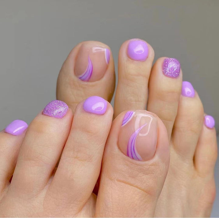 Artistic Toenail Design with Divine Butterfly Design Bowlift