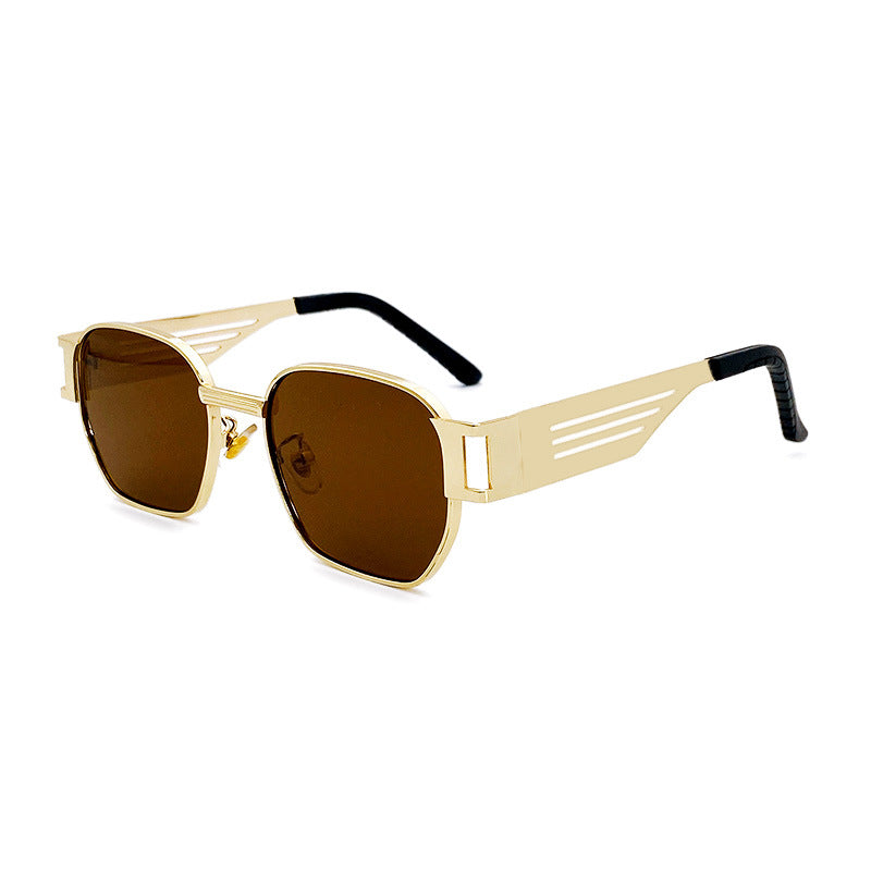 Stylish Oversized Sunglasses in Modern Metal Design Bowlift