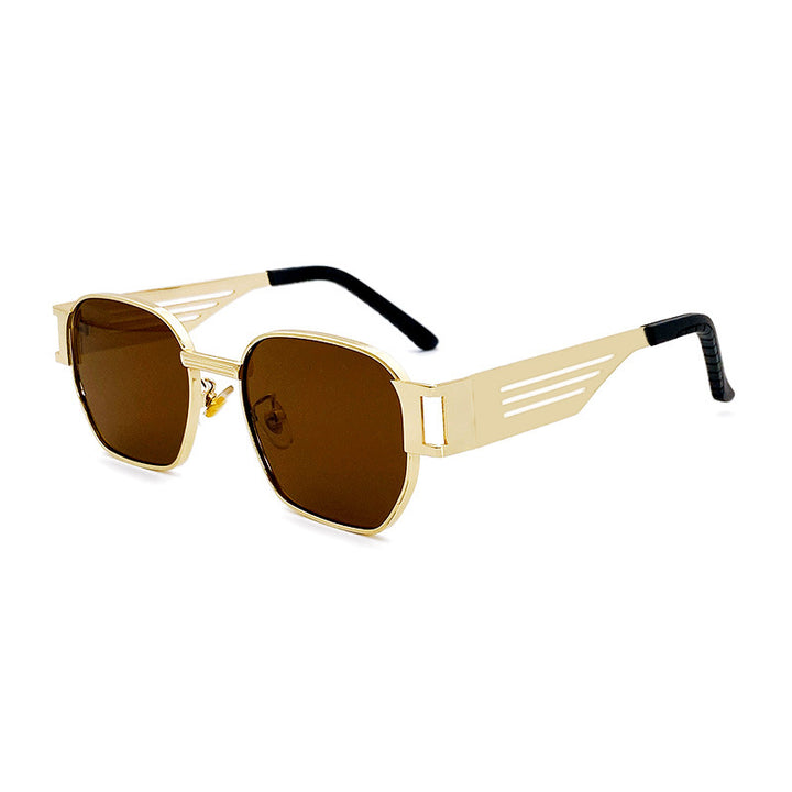 Stylish Oversized Sunglasses in Modern Metal Design Bowlift