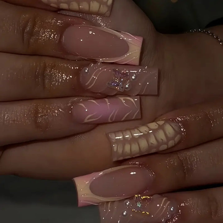 Artistic 3D Nail Art Design Bowlift