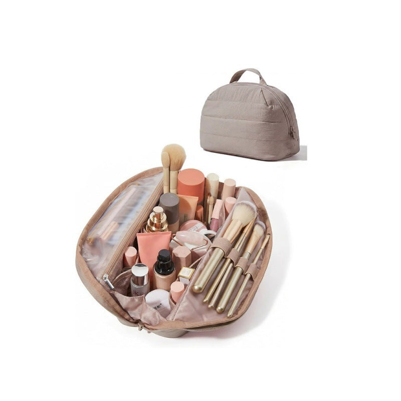 Cosmetic bag with multifunctional compartments Bowlift