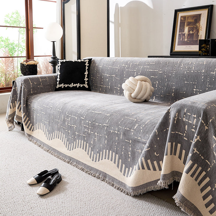 Modern Geometric Pattern Sofa Throw Blanket