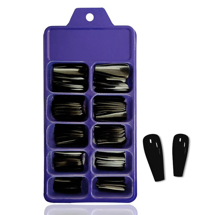 Artificial nails with long French tip design Bowlift