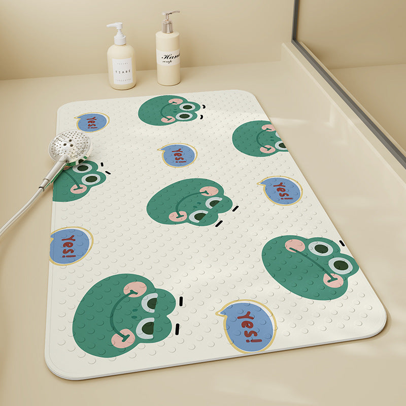 Floral Pattern Bath Mat Bowlift