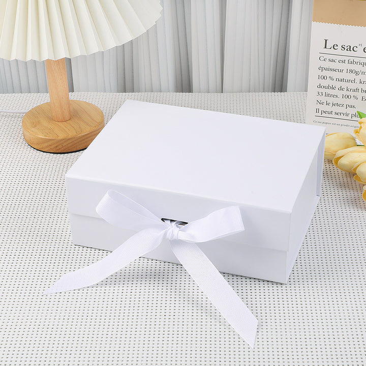 Premium magnetic gift presentation box with LED fairy lights and greeting card Bowlift