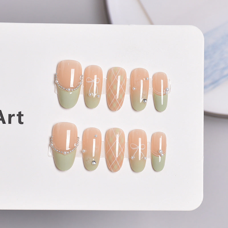 Artistic Press-On Nail Set with Decorative Patterns Bowlift