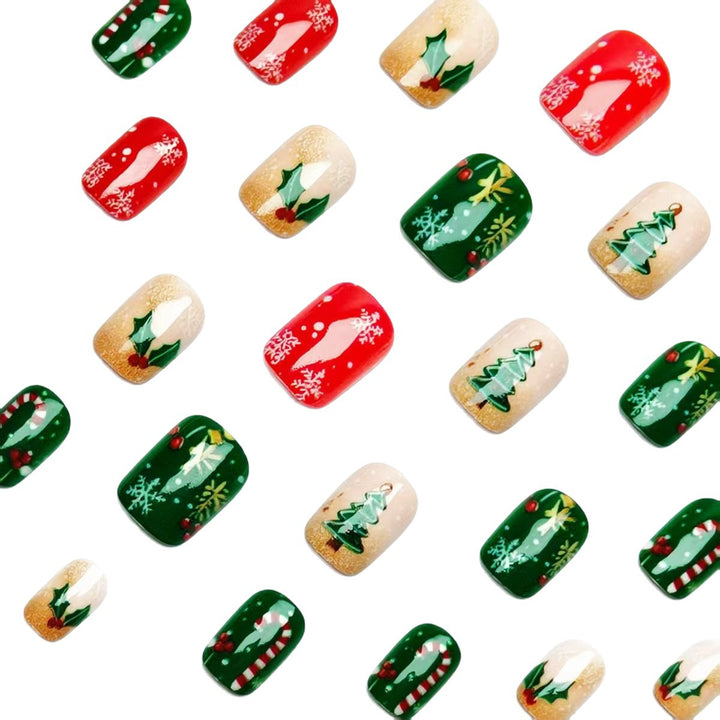 Festive Holiday Nail Art Design Bowlift