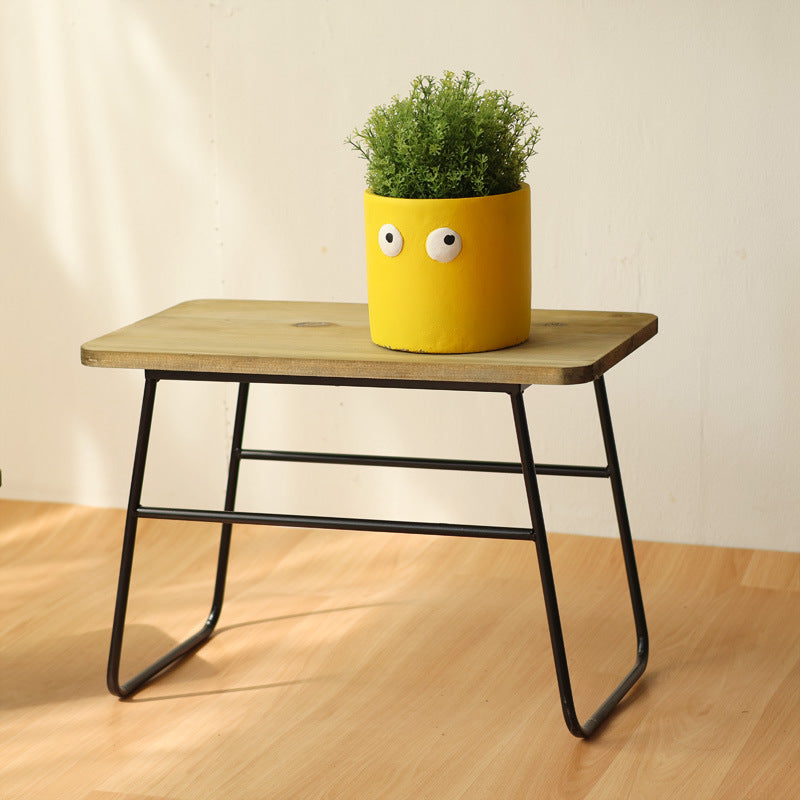 Modern wooden stool with metal frame Bowlift