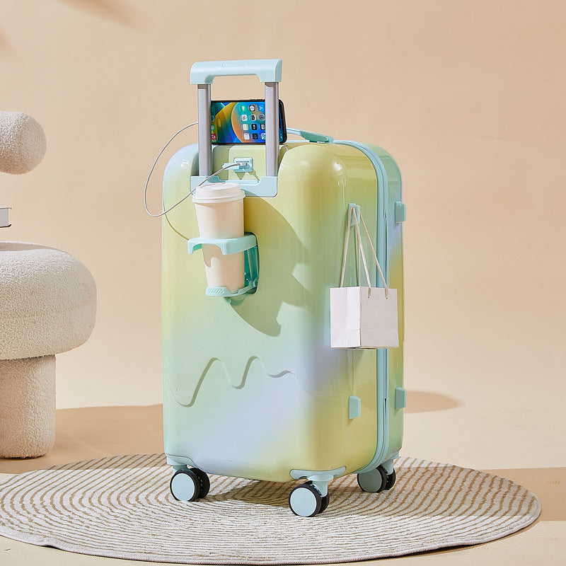 Smart Tech-Integrated Travel Suitcase Bowlift
