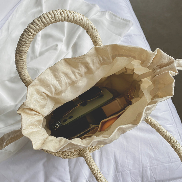 Basket bag with braided handles Bowlift