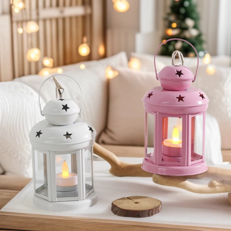 Mini Vintage Metal Star-Cut Tea Light Lantern Bowlift