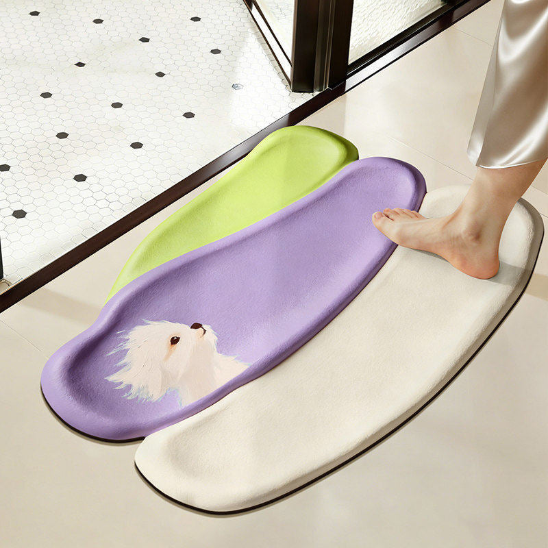 Playful Rainbow-Themed Bath Mat Bowlift