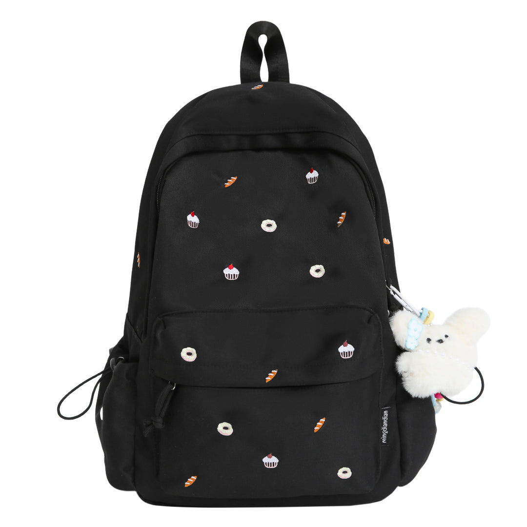 Playful backpack with unique back pattern appliqués Bowlift