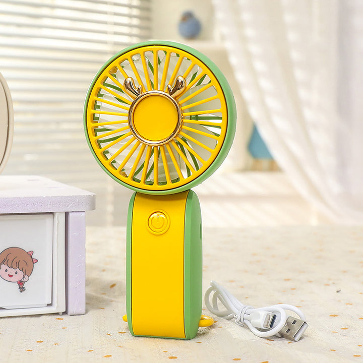 Ladies Portable Hand Fan in Cheerful Animal Design Bowlift