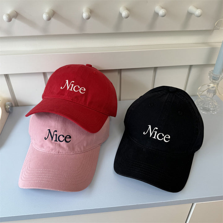 Women's Embroidered Cotton Baseball Cap Bowlift
