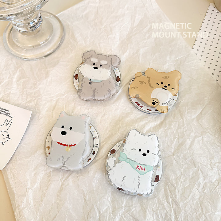 Magnetic smartphone holder in cute dog design Bowlift