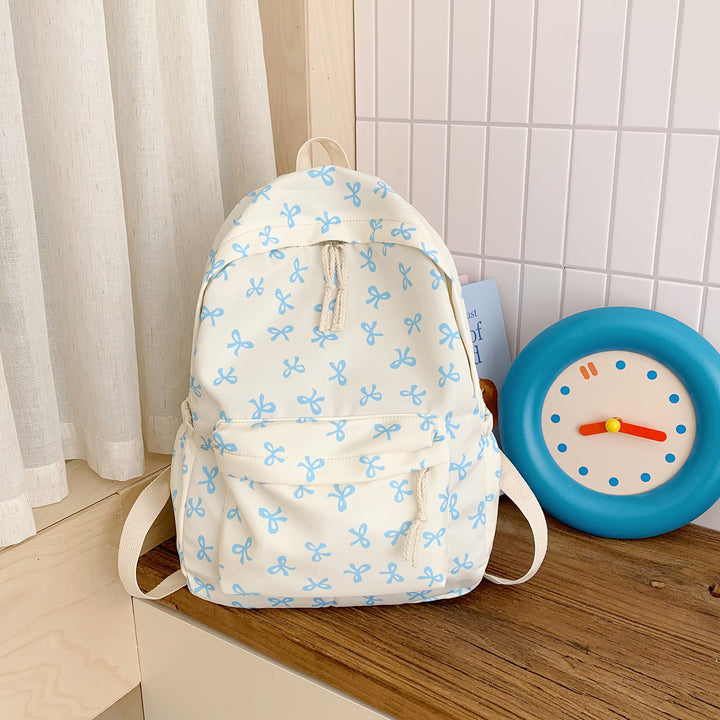 Backpack with Creative Bow Motif and Thoughtful Storage Spaces Bowlift