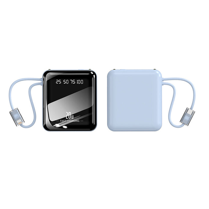 portable fast power bank with integrated charging cable and digital display Bowlift