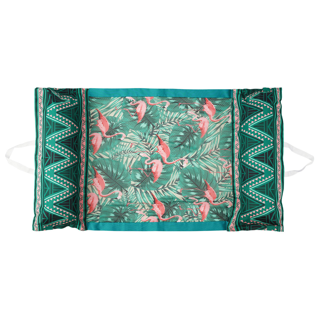 Women Inflatable Relaxation Lounge Chair with Colorful Plant Pattern Bowlift
