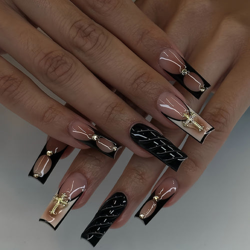 Stylish Decorative Press-On Nail Art Bowlift