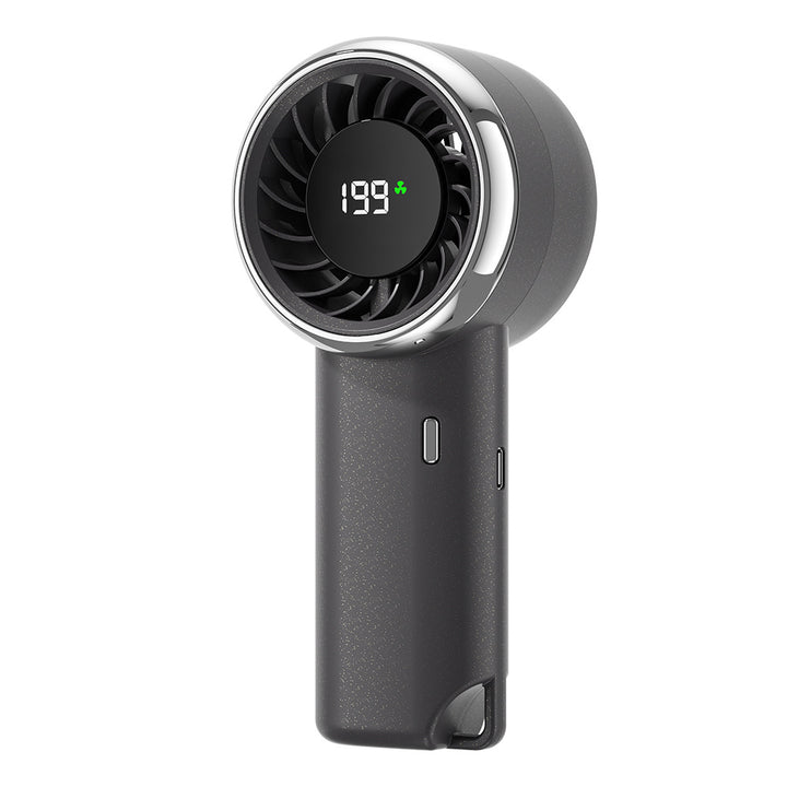 Women's Portable Hand Fan with Digital Display Bowlift