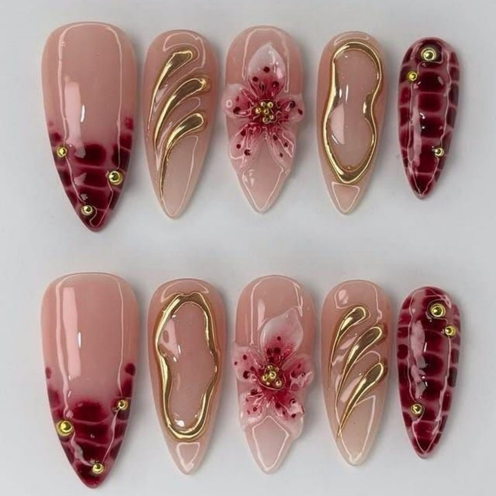 Artistic Press-On Nail Design Kit Bowlift