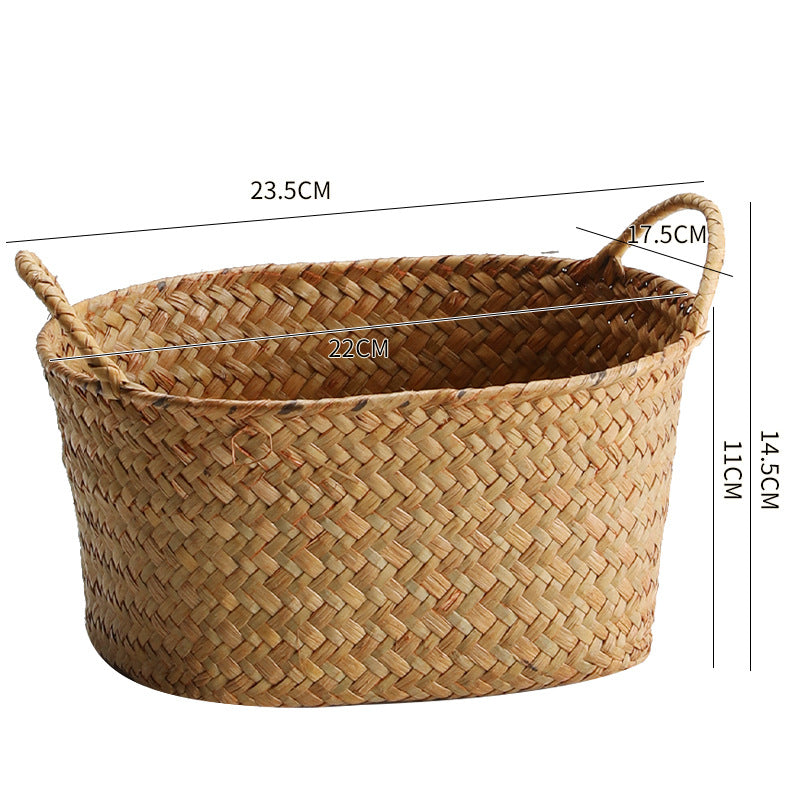 Unisex Braided Storage Basket with Ergonomic Handles Bowlift