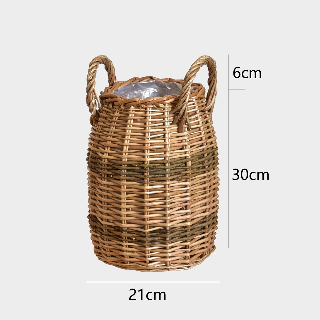 Handcrafted storage basket with natural fiber Bowlift