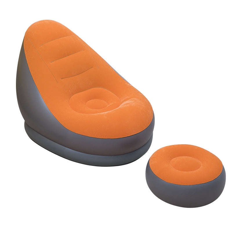 Ladies inflatable comfort bean bag chair with footstool Bowlift