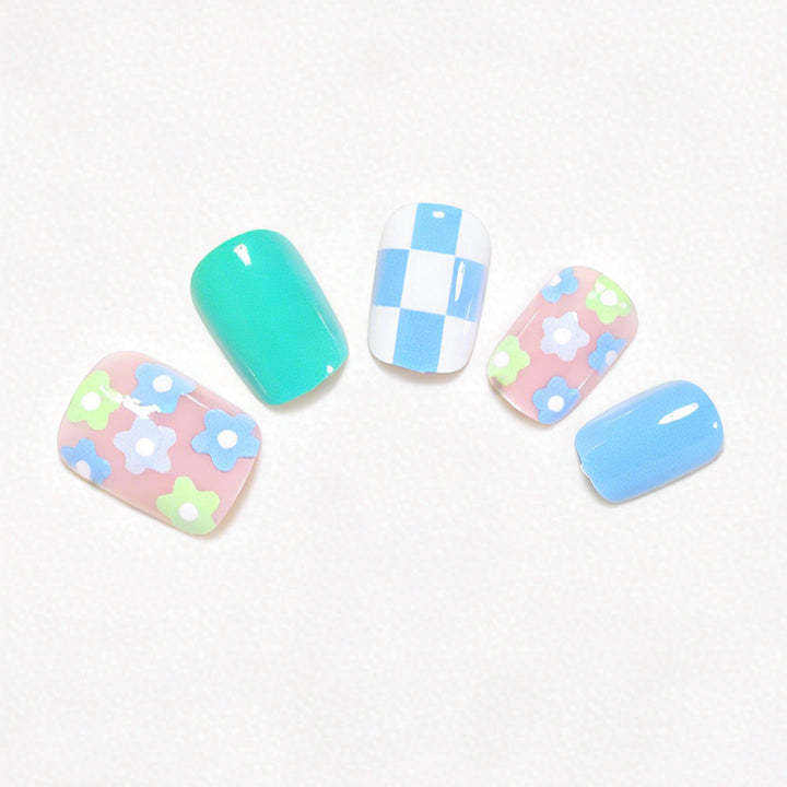 Creative Floral Press-On Nail Art Set Bowlift