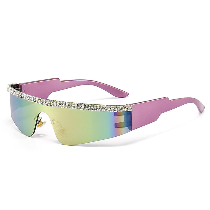 Women's Fashion Glamour Sunglasses with Rhinestone-Embellished Frame Bowlift