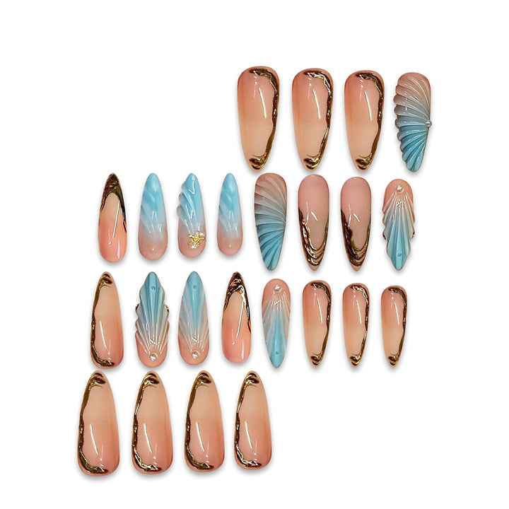 Artistic Sculpted Press-On Nail Set Bowlift