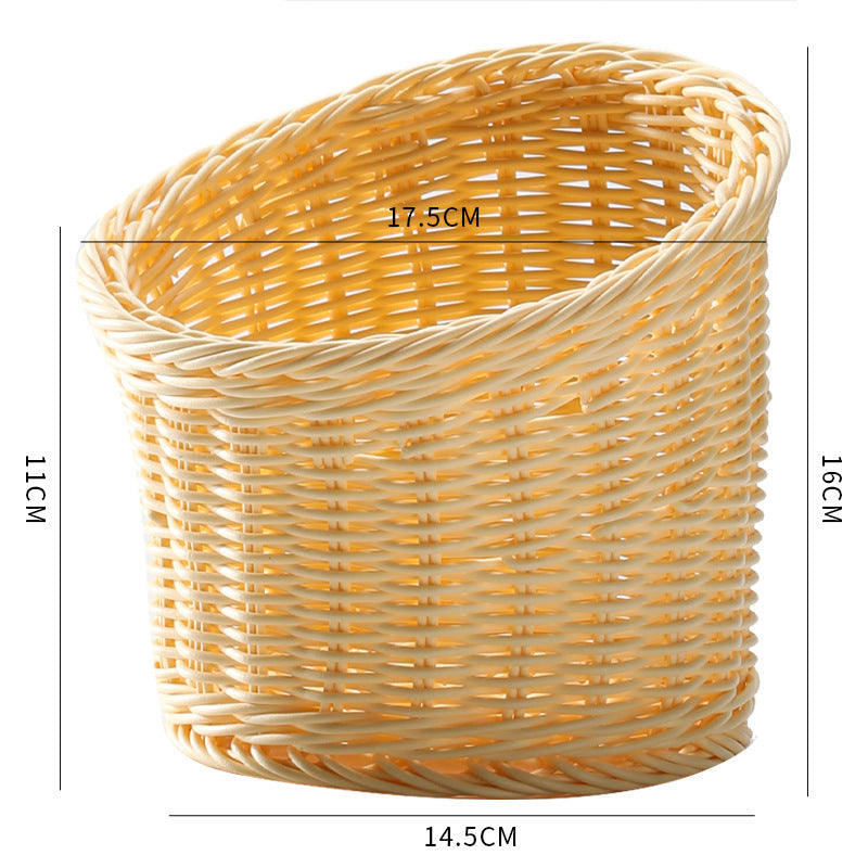Handcrafted Natural Wicker Storage Basket Bowlift