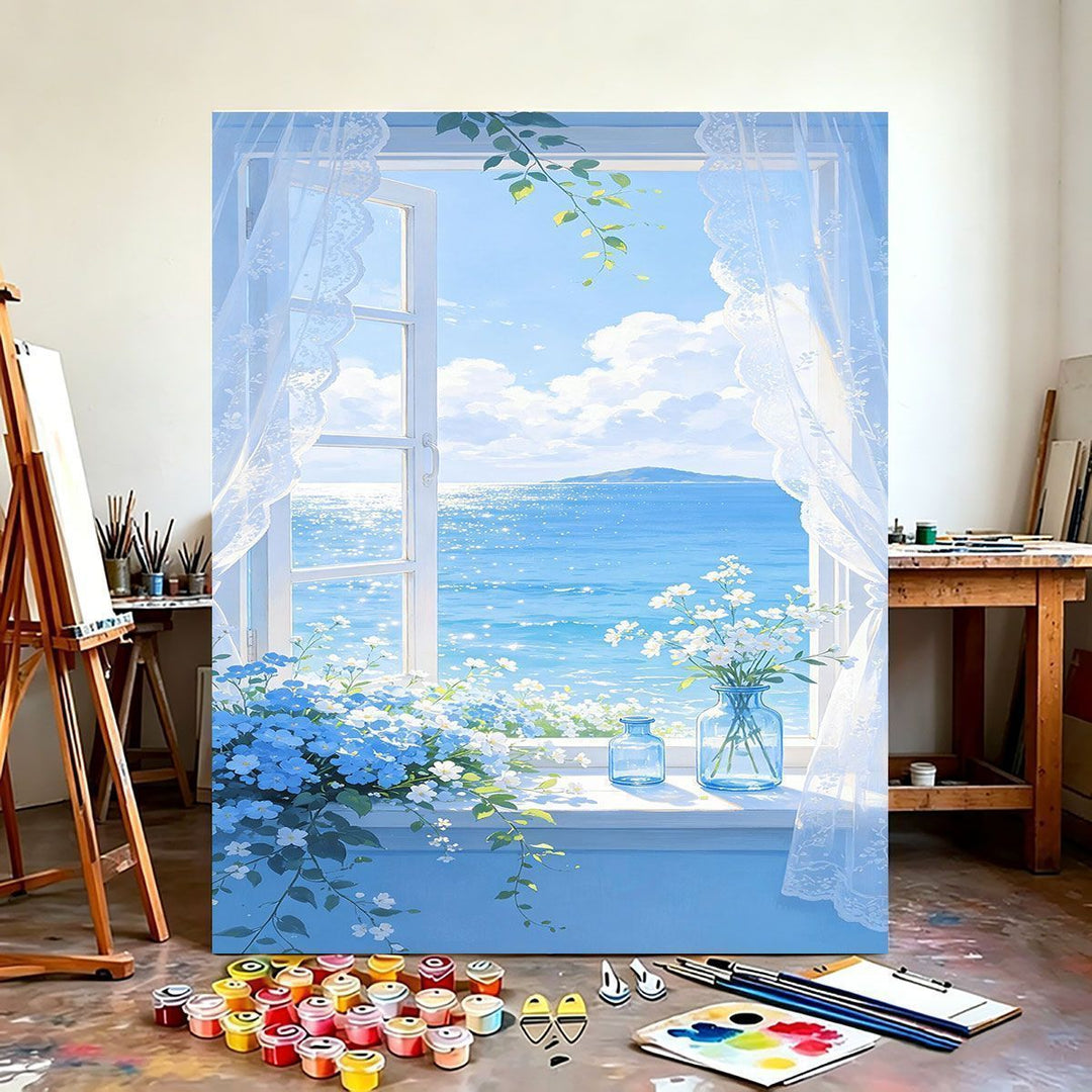 Scenic Coastal View Canvas Art Print Bowlift