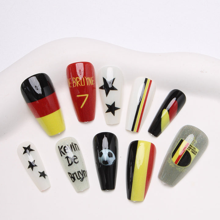 Sports-Themed Press-On Nail Art Bowlift