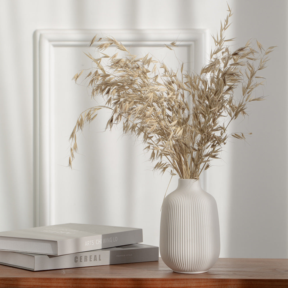 Textured Rippled Ceramic Vase