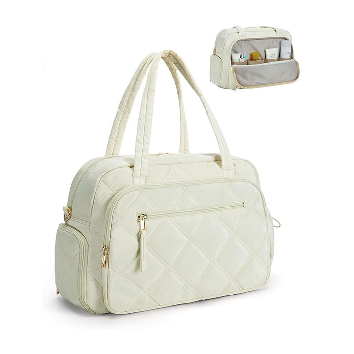 Elegant Quilted Cosmetic Bag Bowlift