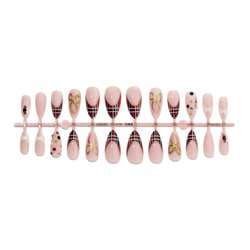 Acrylic nail set with luxurious decorations Bowlift