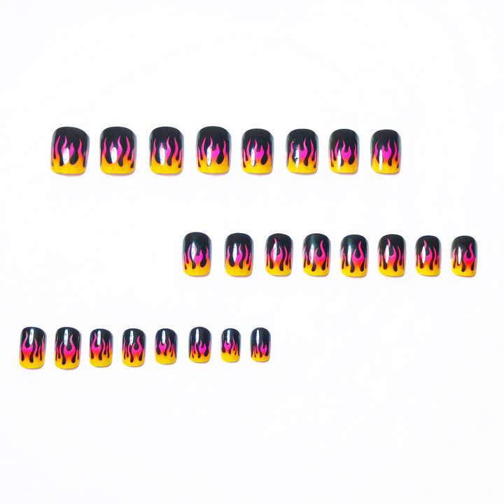 Creative Flame-Patterned Nail Art Bowlift