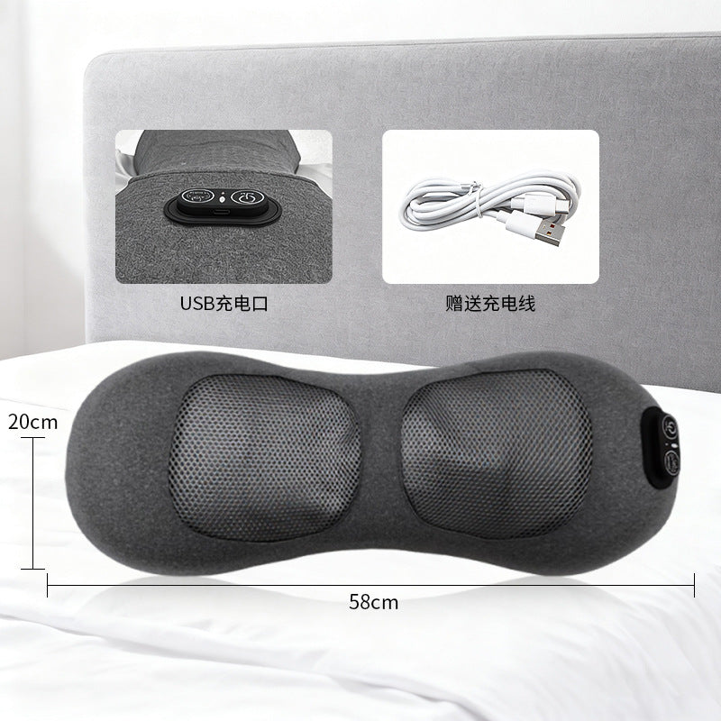 Ergonomic Heating and Massage Pillow Bowlift