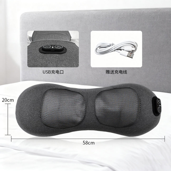 Ergonomic Heating and Massage Pillow Bowlift