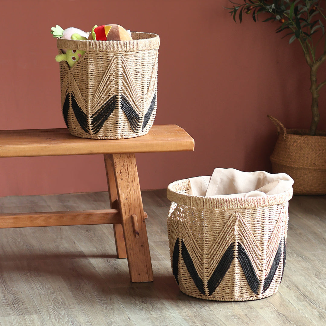 Handbag made of braided natural material Bowlift