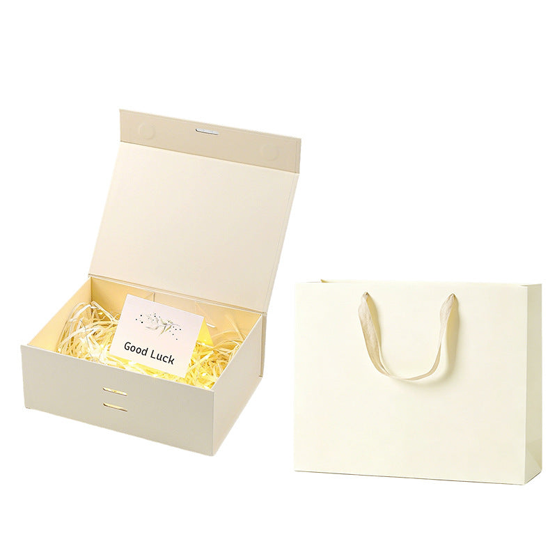 Premium magnetic gift presentation box with LED fairy lights and greeting card Bowlift