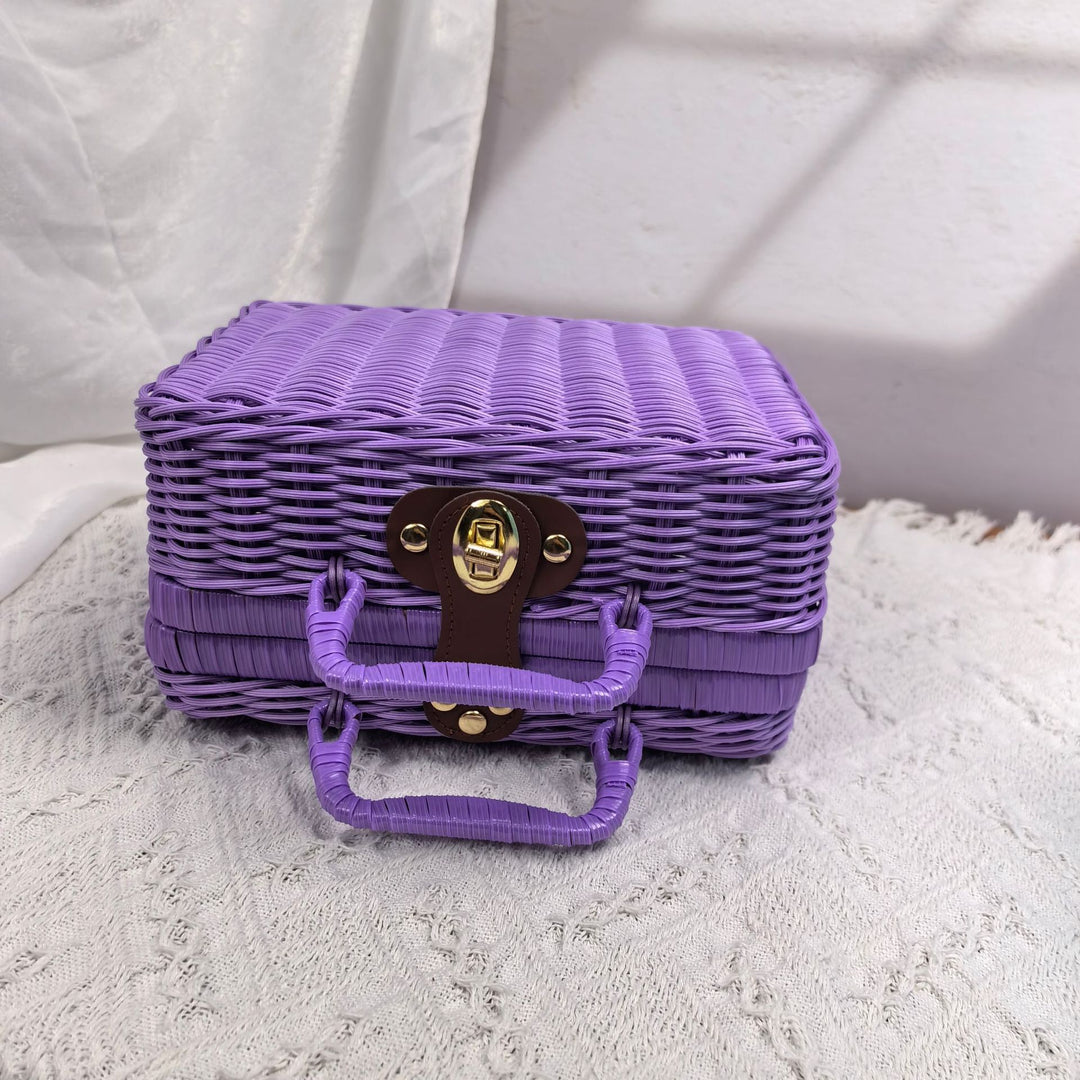 Women braided cosmetic and storage case Bowlift