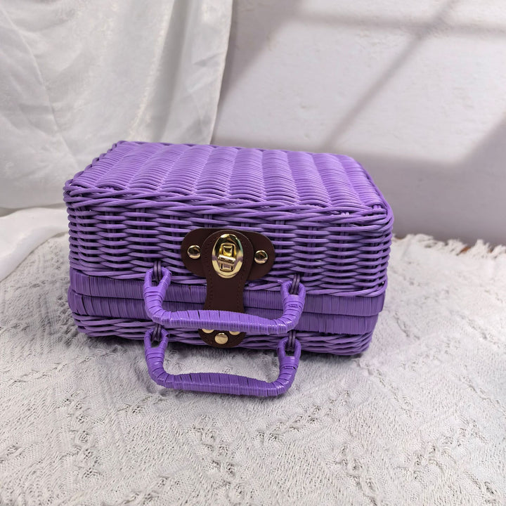 Women braided cosmetic and storage case Bowlift