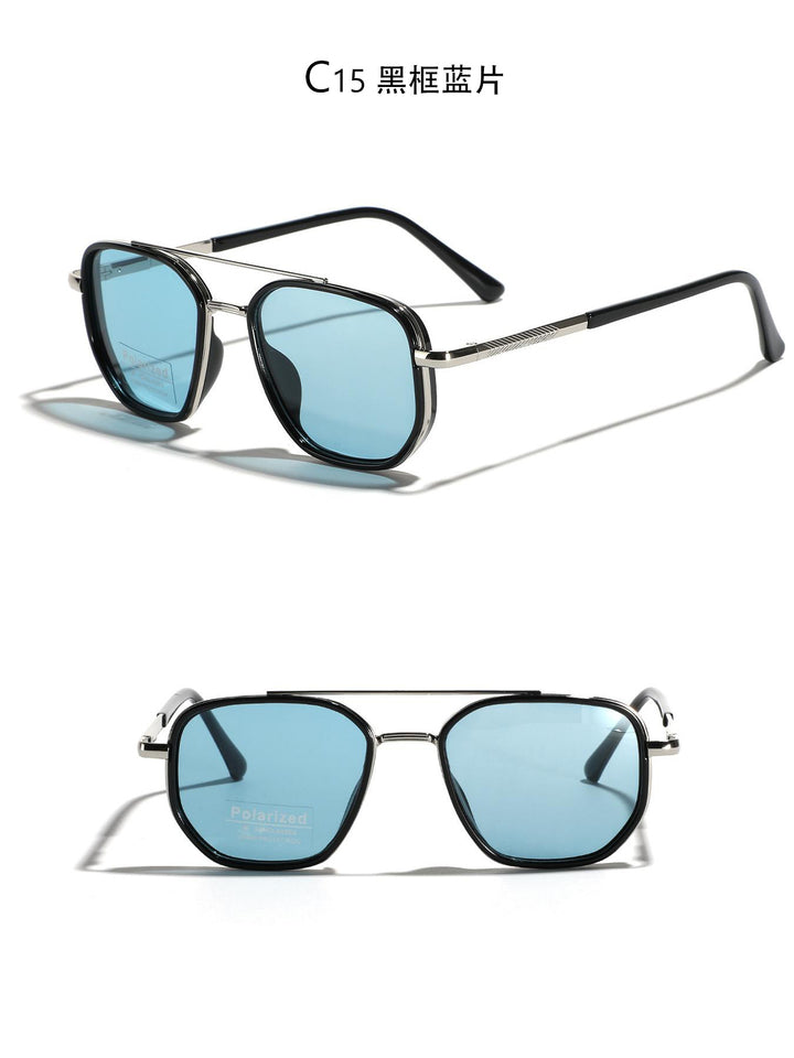 Women's Square Sunglasses with Polarized Lenses and Elegant Metal Frame Bowlift